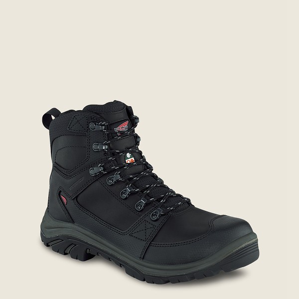 Red Wing Safety Boots Black - Mens Trades - 6-inch Side-zip Waterproof Csa Toe - 4120-LKIFB